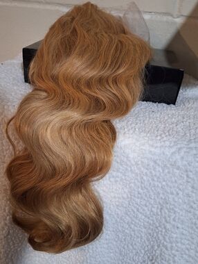 100 Percent Pure Human Hair Wig. 22 Inches. Free Parting